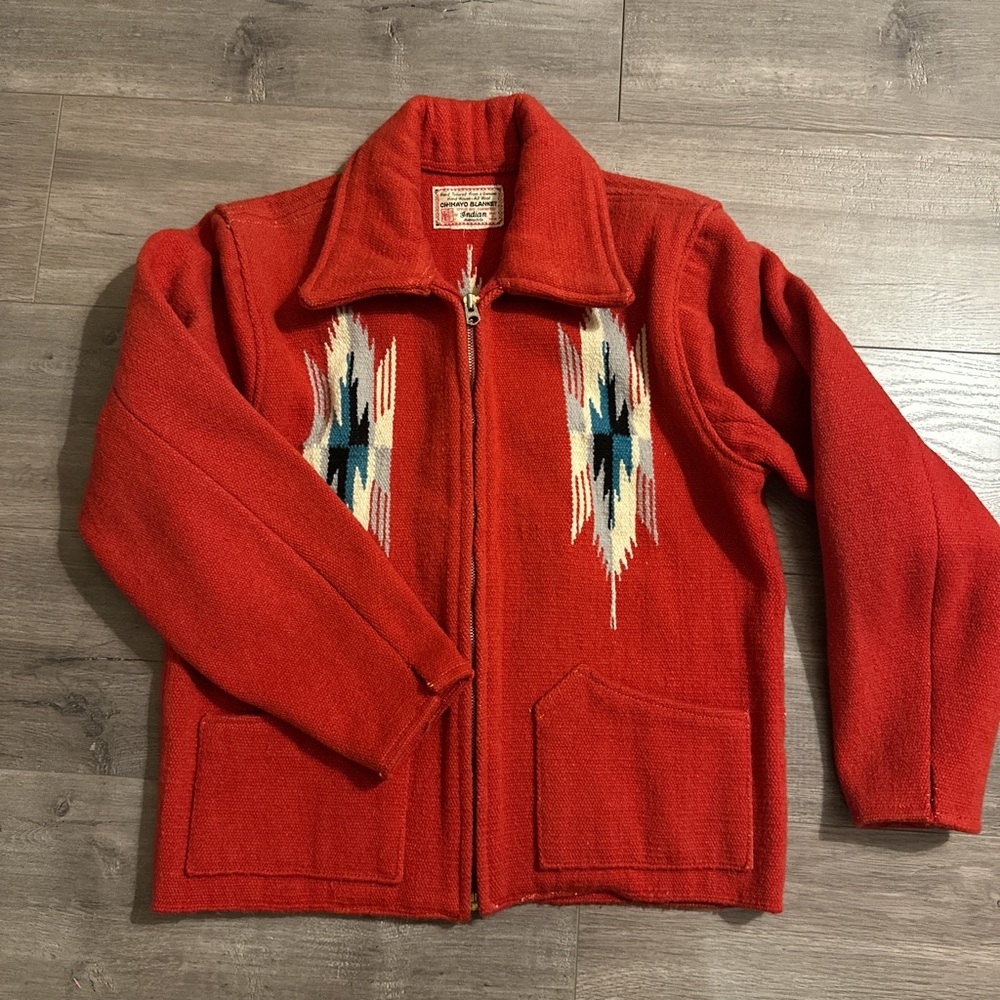Vintage Red Chimayo Wool Jacket
